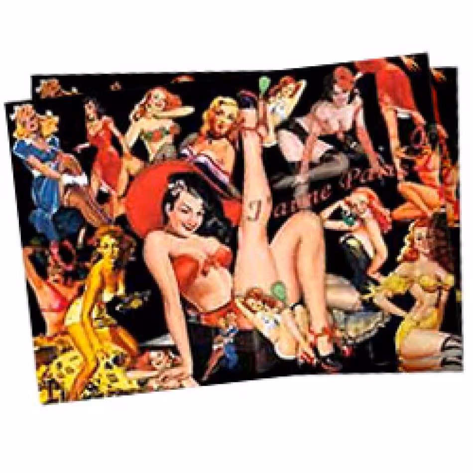 Sets de table papier pin up paris