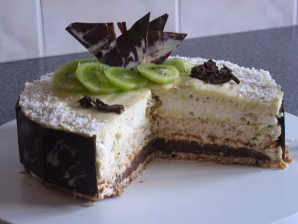 Entremet kiwi coco de flore 2 la coupe