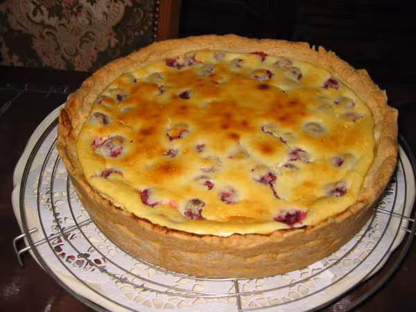 Tarte aux fruits ici framboises