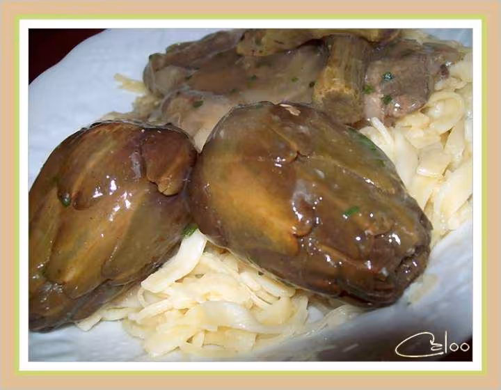Artichauts et cotes de porc