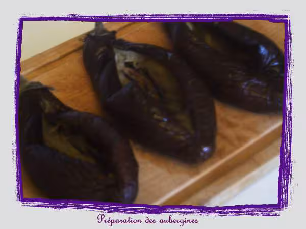 Aubergines preparation