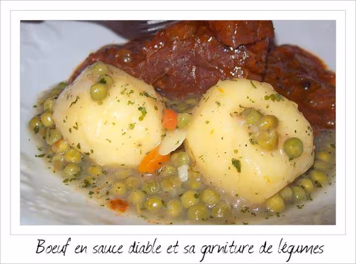 Boeuf en sauce diable