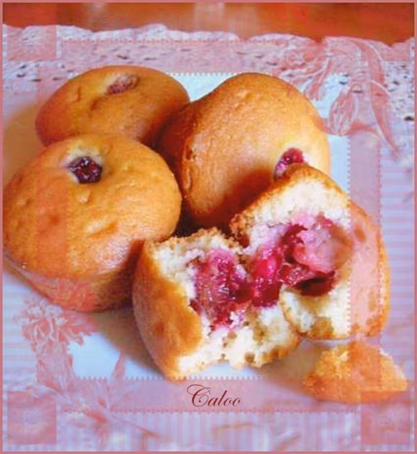 Cakes frou frou aux cerises