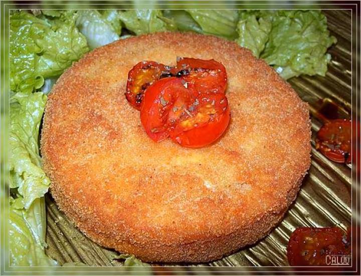Camembert marine au cognac et pane