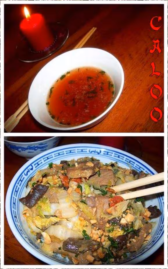 Chou chinois et sauce nuoc cham