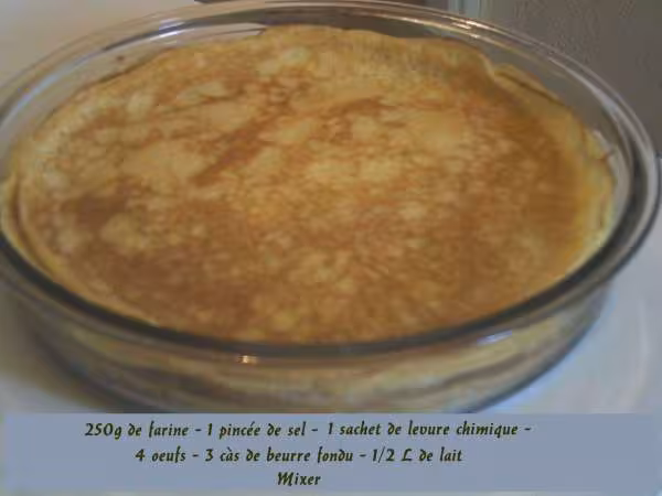 Crepes et ma recette