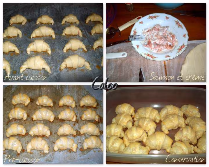 Croissants au saumon prepa