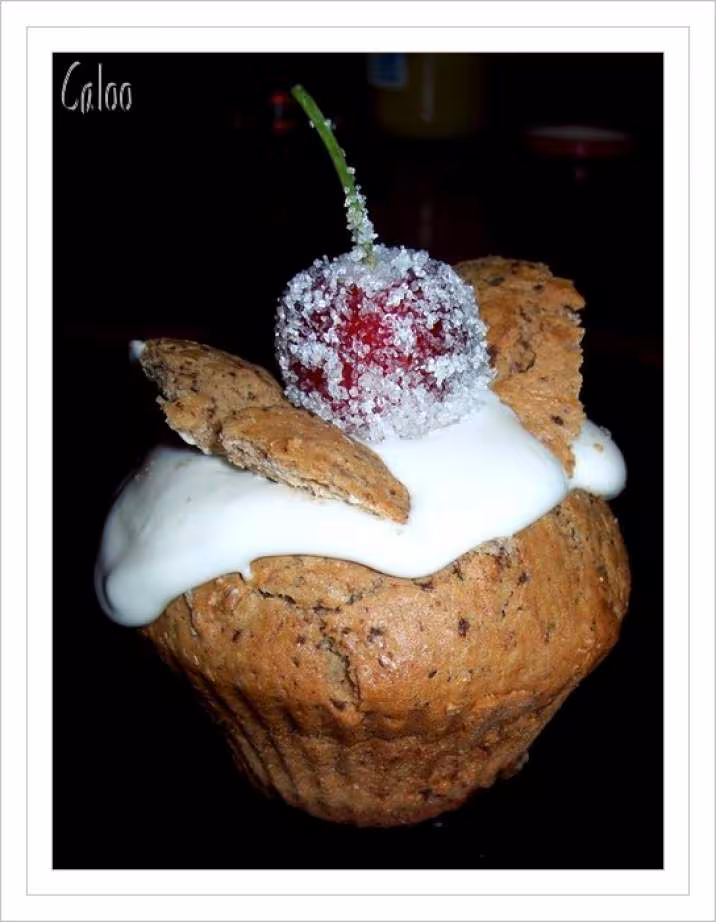 Cupcakes et cerises givrees