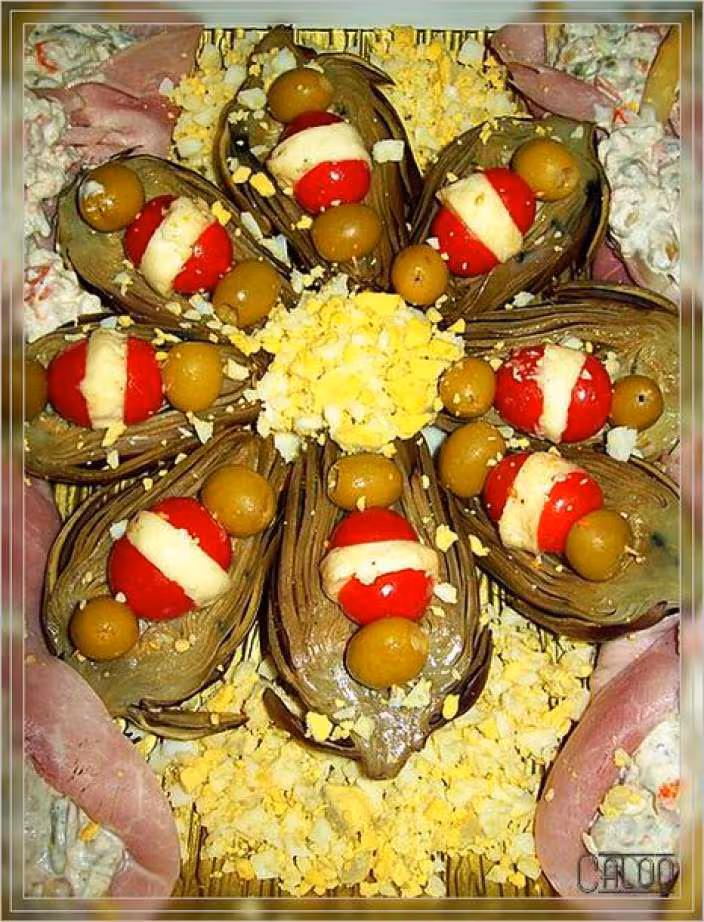 Entree artichauts et cornes d abondance