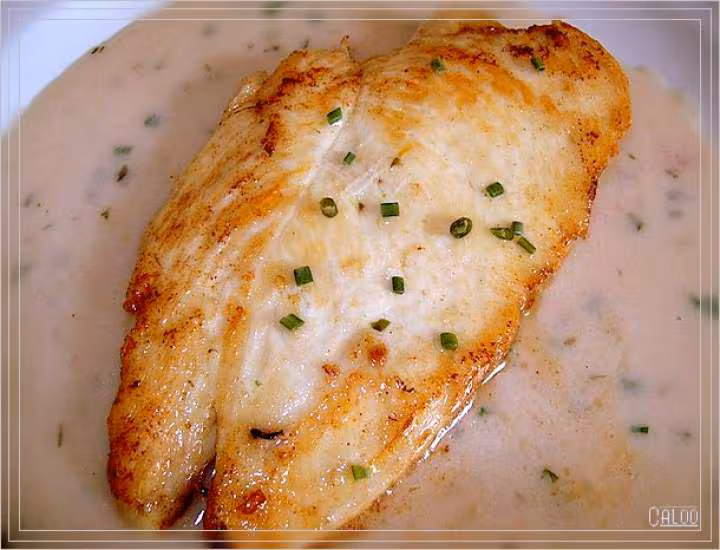 Escalope a la sauce jambon