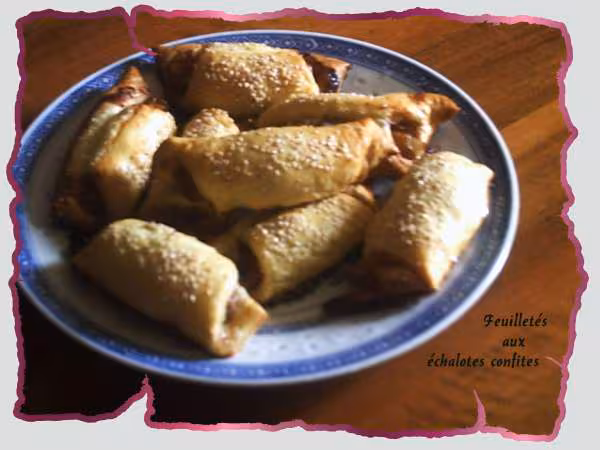 Feuilletes aux echalotes confites