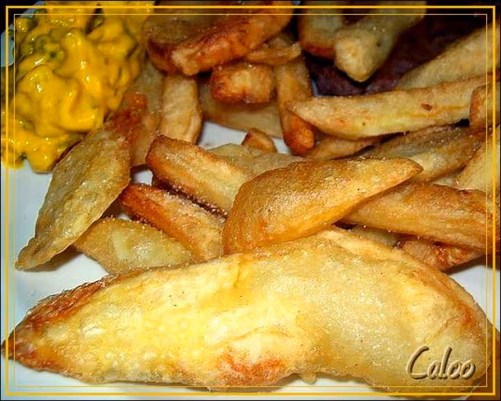 Frites et piccalili