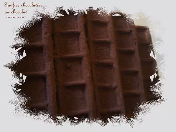 Gaufre chocolatee au chocolat