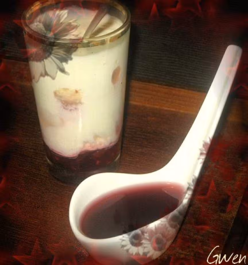 Gelee de raisin et panacotta