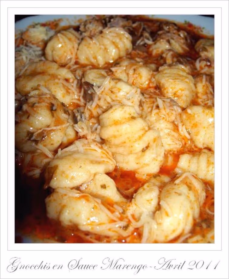 Gnocchis maison en sauce marengo