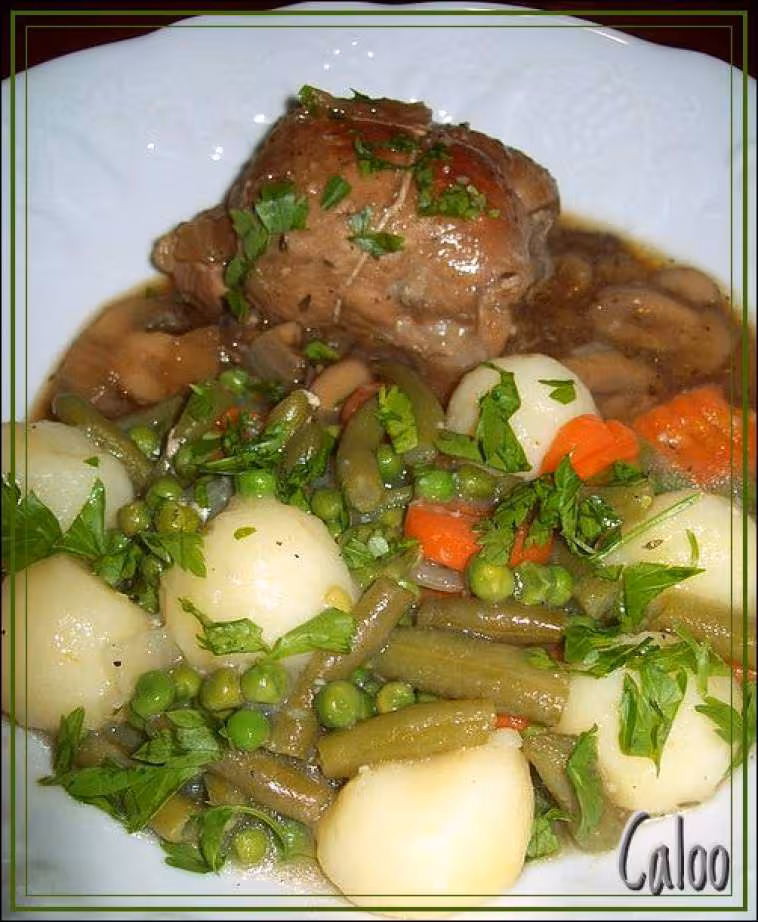Jardiniere printaniere et paupiette de veau