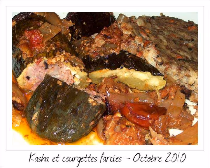 Kasha et courgettes farcies a l asiatique