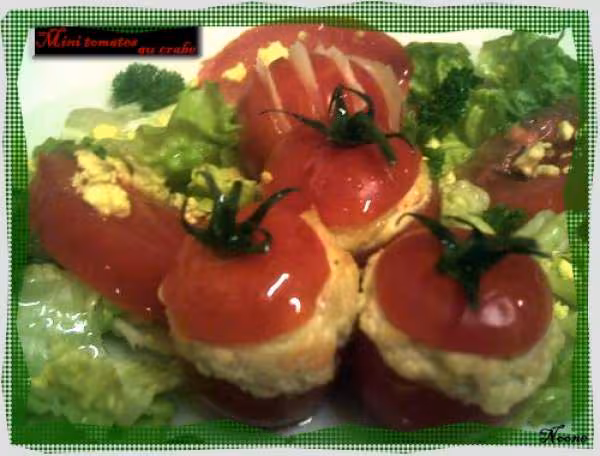 Mini tomates au crabe