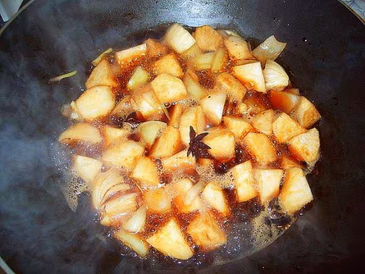 Navets debut de cuisson