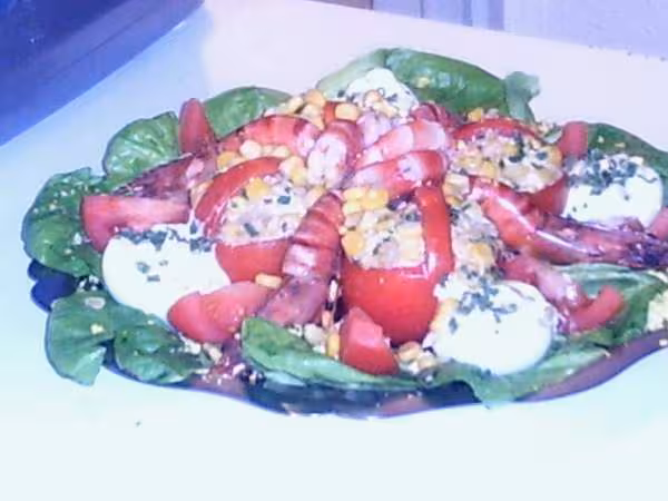 Paniers de tomates aux gambas