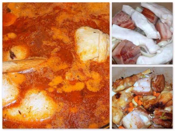 Pieds et paquets marseillais cuisson