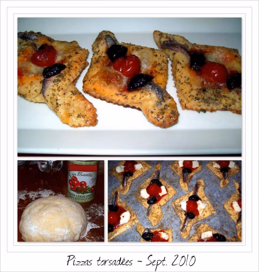 Pizzas individuelles torsadees