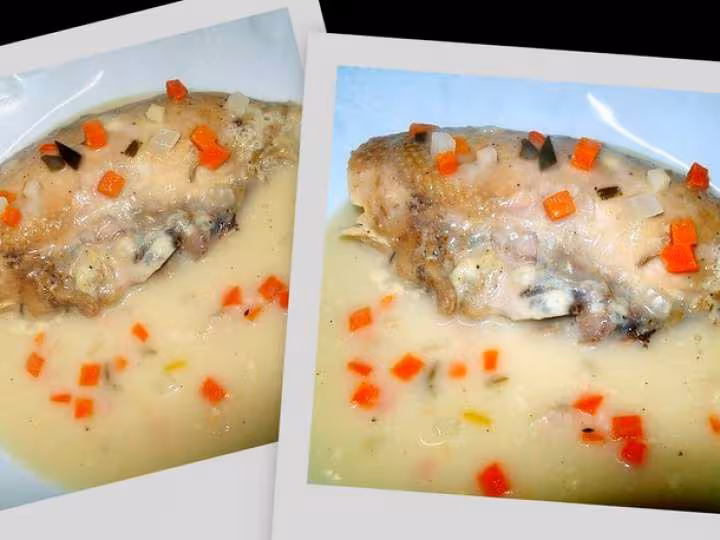 Poule en sauce blanche