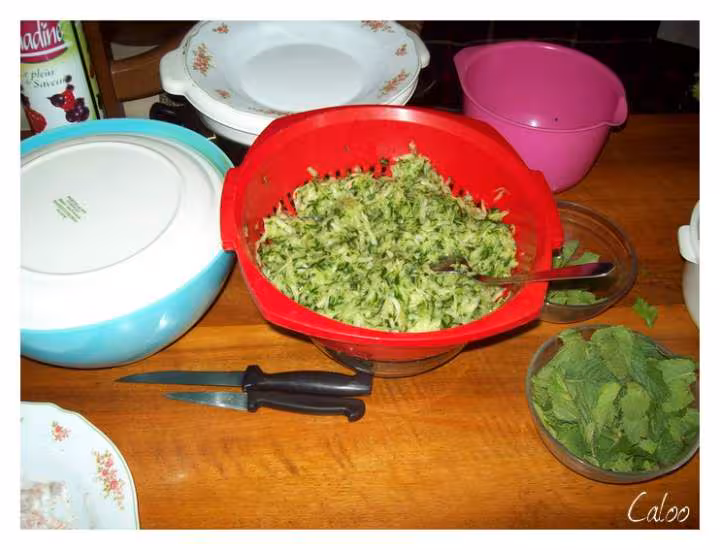 Preparation du tzatziki