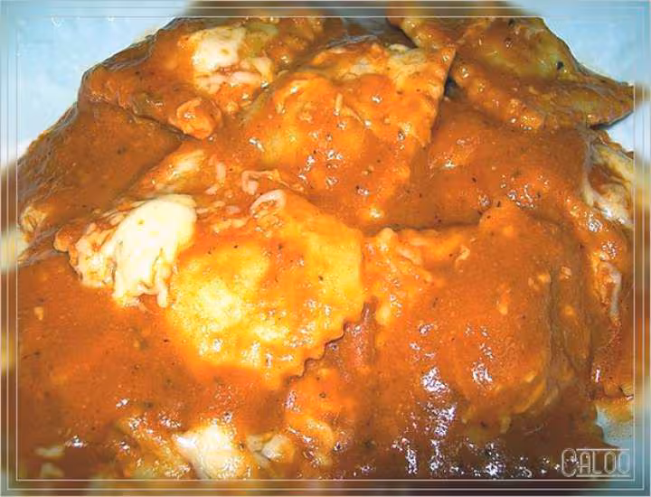 Ravioli au jambon et epinards