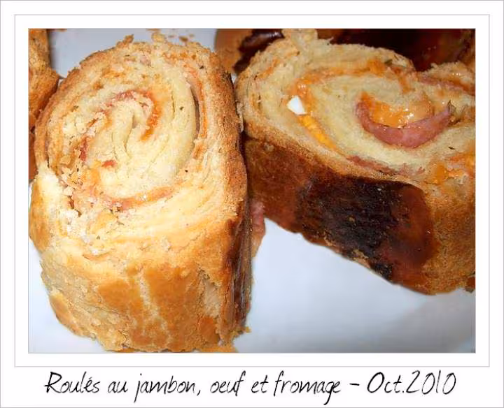 Roules au jambon oeuf et fromage