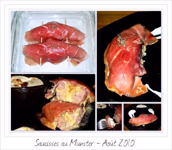 Saucisses au munster sauce munster