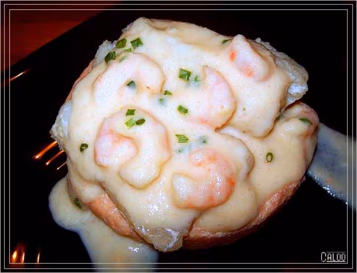 Saumon crevettes et dos de cabillaud en sauce crevette