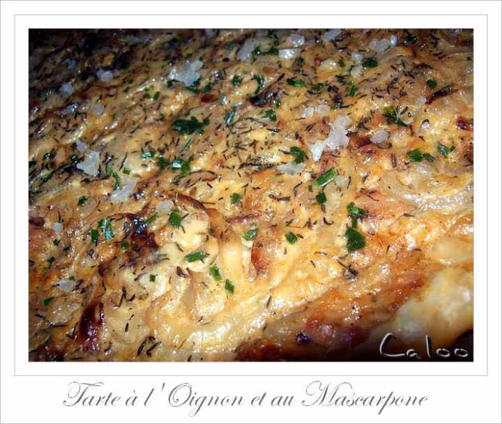 Tarte a l oignon et au mascarpone