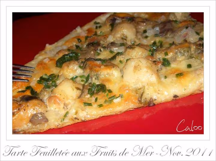Tarte feuilletee aux fruits de mer