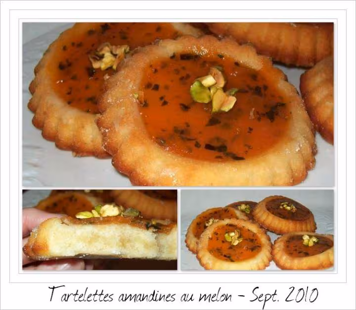 Tartelettes a l envers ou tartelettes amandines au melon