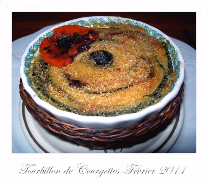 Tourbillon de courgettes a la mozzarelle