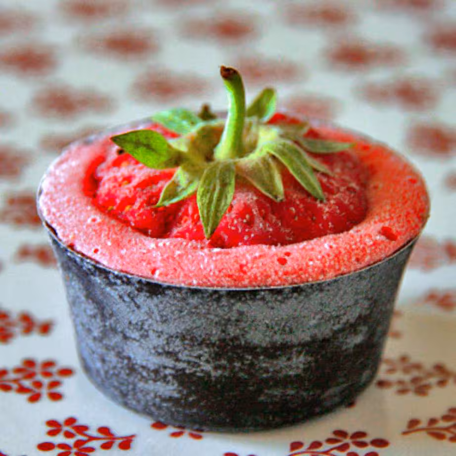 Glace fraise coupe chocolat
