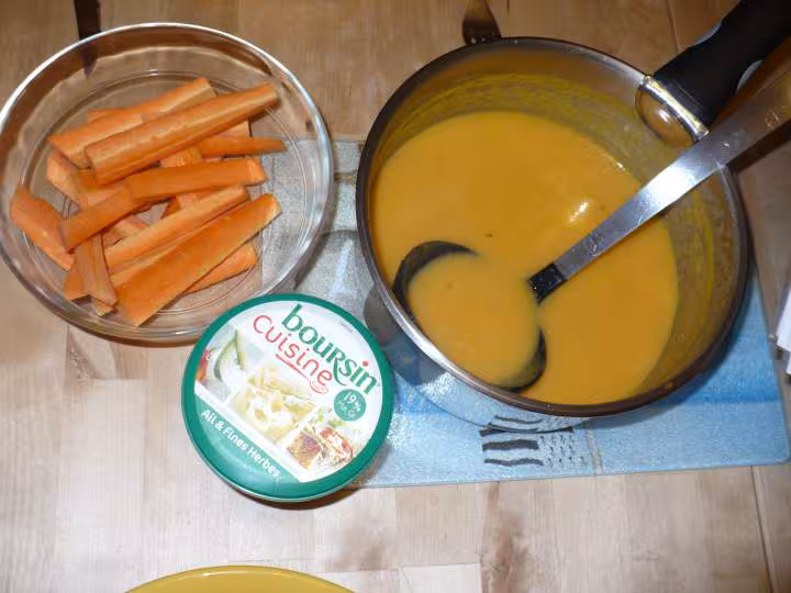 Soupe carotte boursin