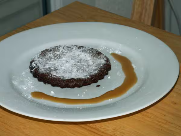 Fondant chocolat sauce caramel