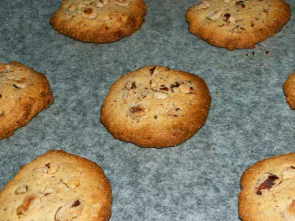 Sables aux noisettes apres cuisson