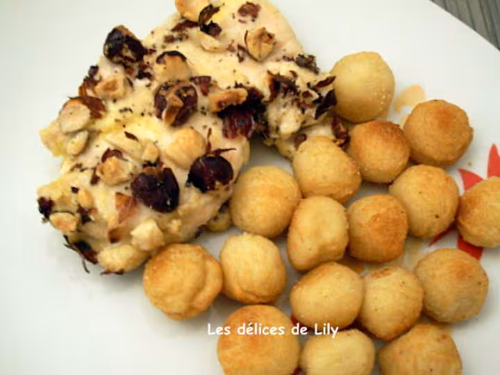 Blancs de poulet panes aux noisettes