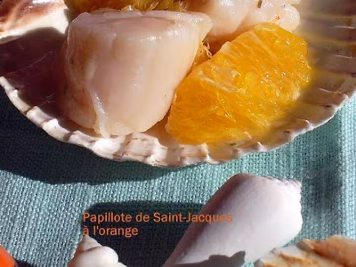 Papillote de saint jacques a l orange