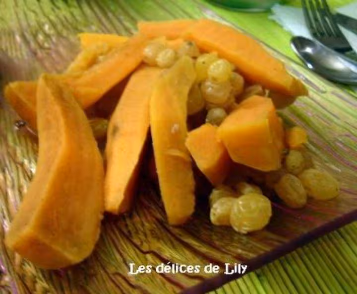 Patates douces en robe du soir
