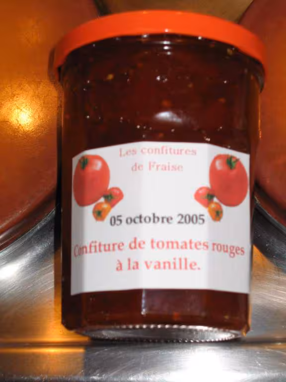 Confiture de tomates a la vanille