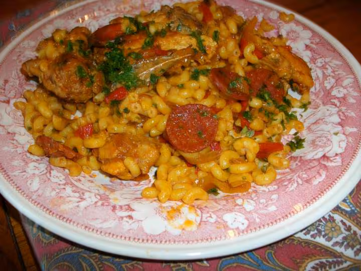 Paella de coquillettes