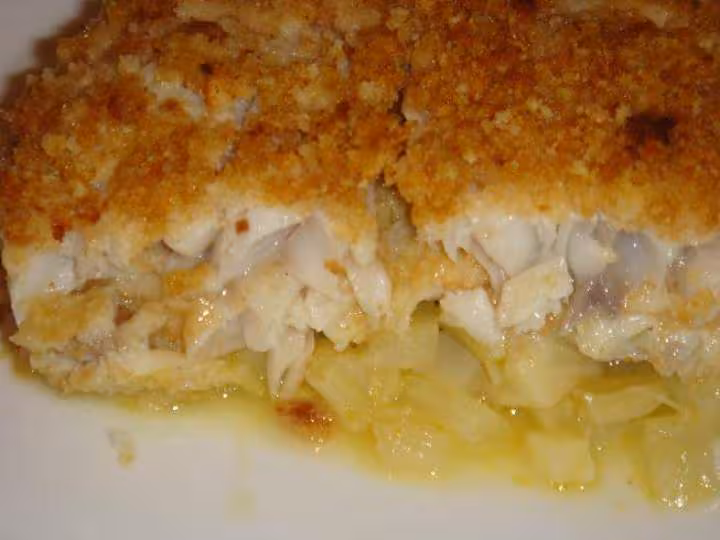 Gratin de filets de colin au fenouil
