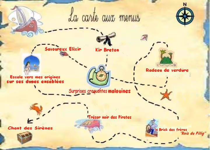 La carte des menus