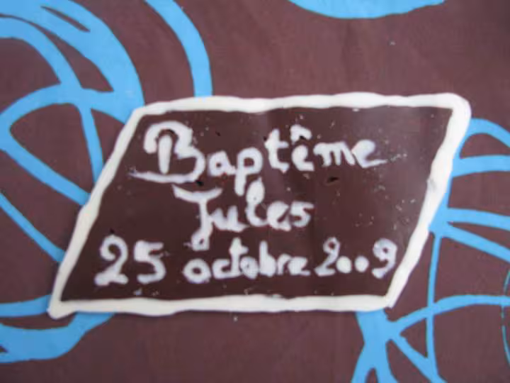 Plaque pour bapteme jules