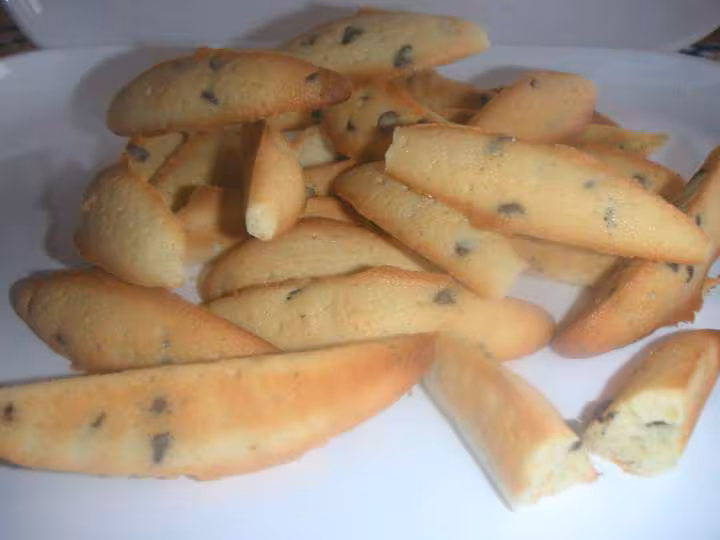 Dents de loup aux pepites de chocolat apres cuisson