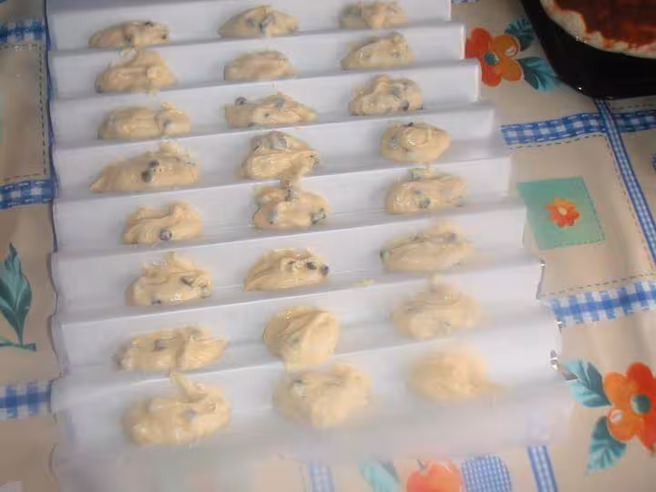 Dents de loup aux pepites de chocolat avant cuisson